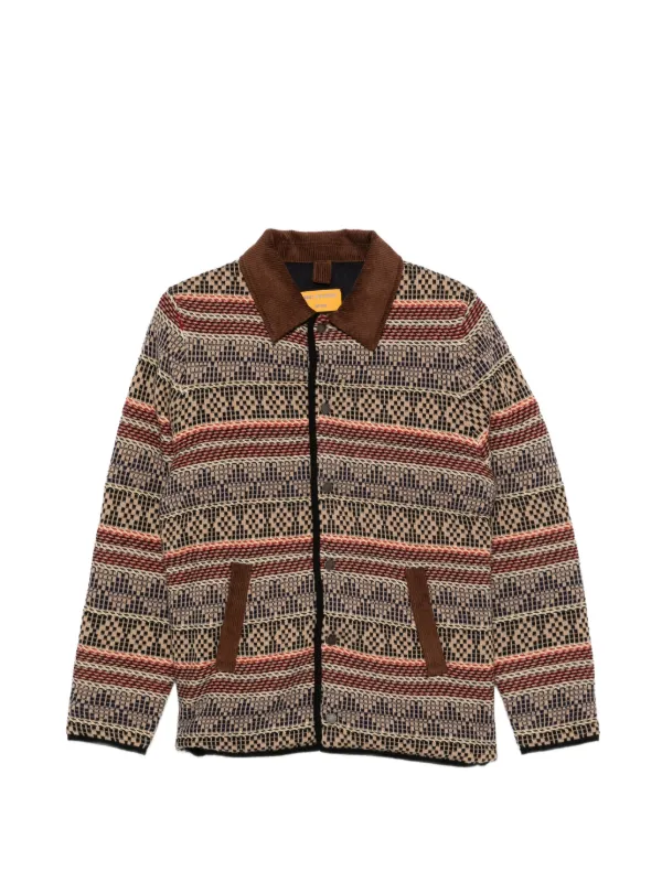 Guest In Residence Geometric-pattern Jacket in Neutrals