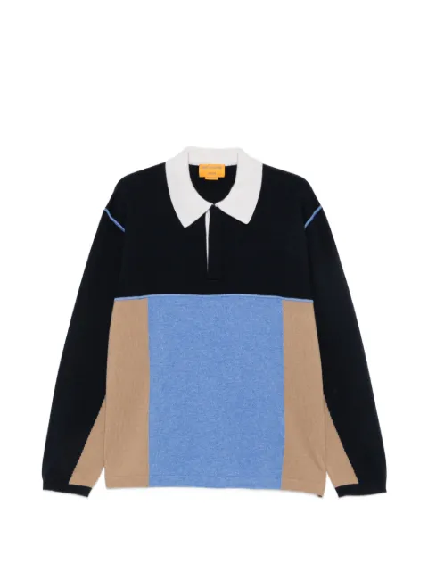 Guest In Residence colour-block long-sleeve polo shirt