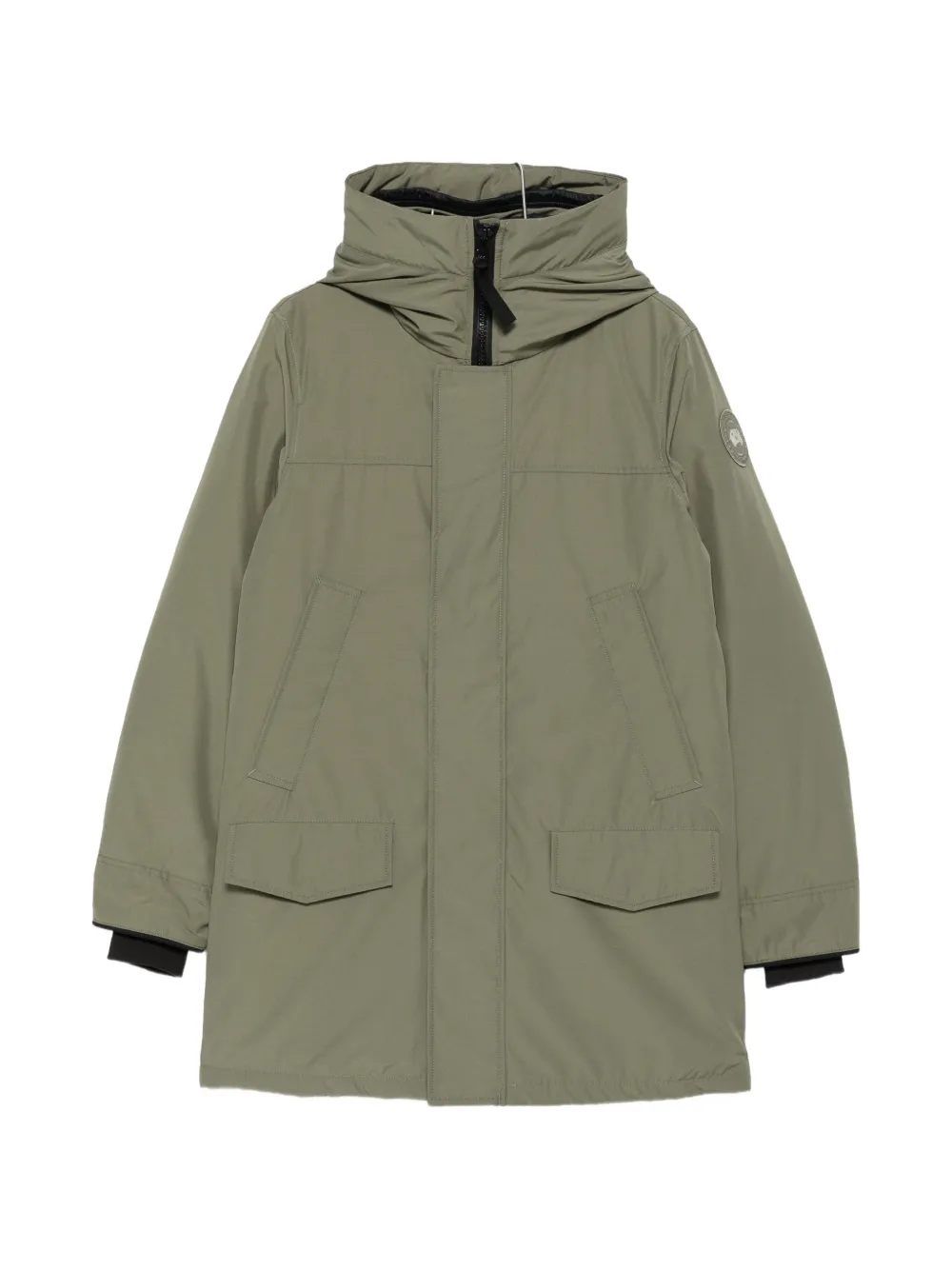 Canada Goose hooded logo-patch coat - Verde