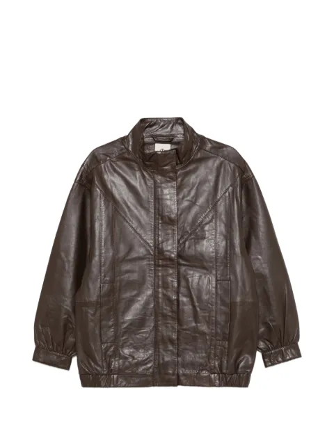 The Garment leather high-neck jacket