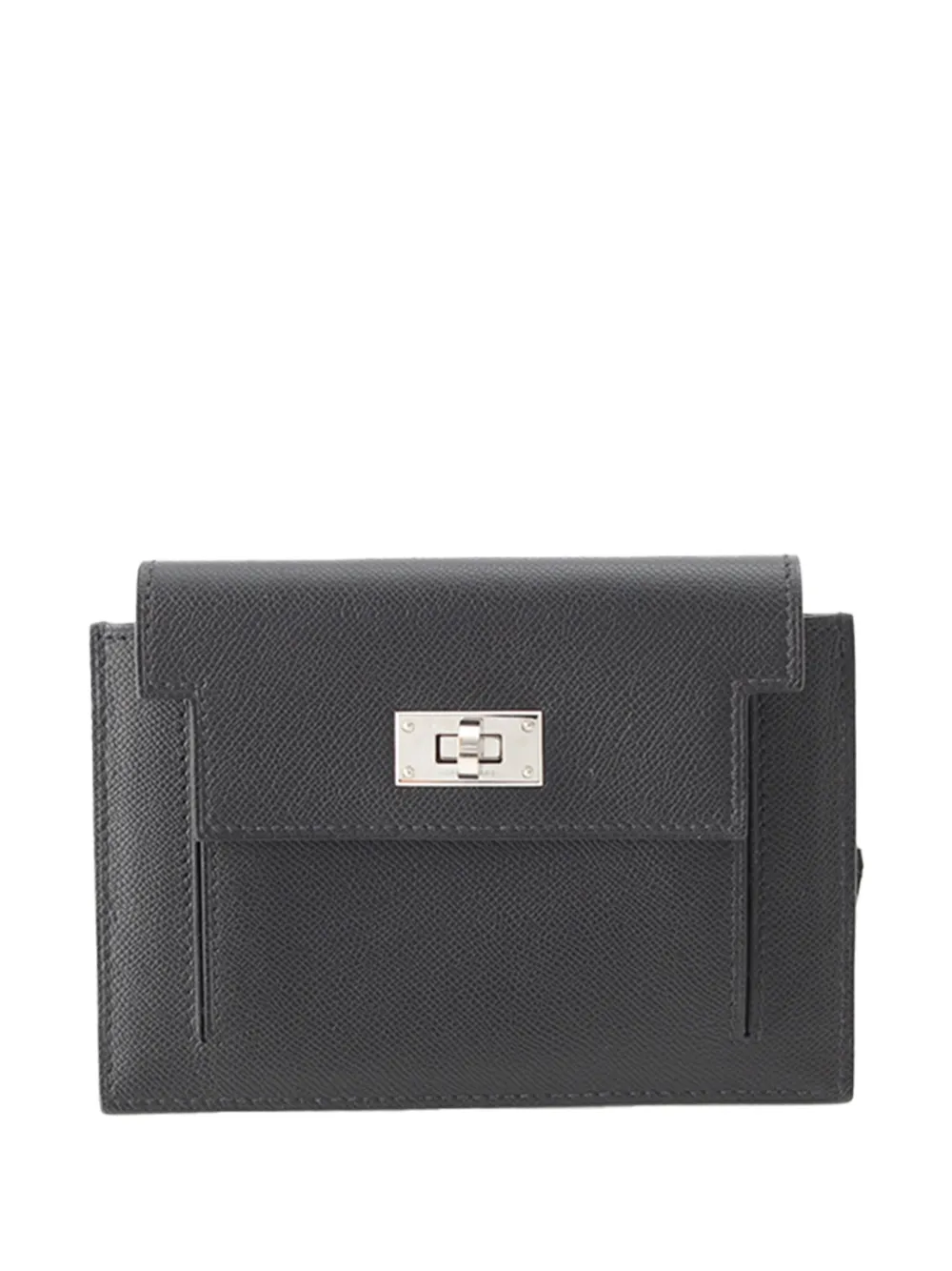 Hermès Pre-Owned 2021 Veau Madame Kelly Pocket Compact Wallet coin pouch - Nero