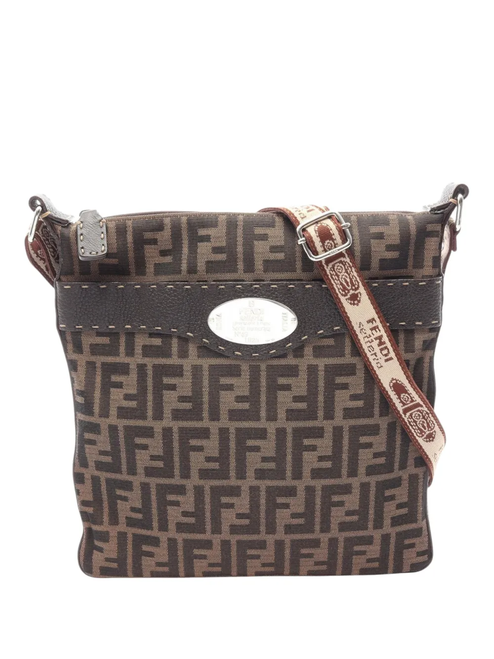 Fendi Pre-Owned 2000-2010 Zucca Canvas Selleria crossbody bag - Marrone