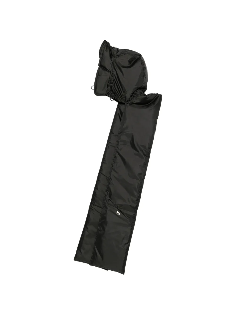 Y-3 padded-design hooded scarf - Nero