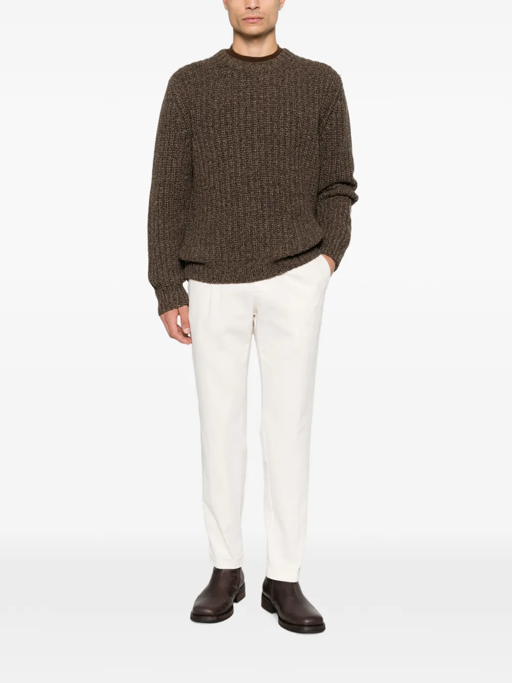 My Myths pleated gabardine trousers Beige