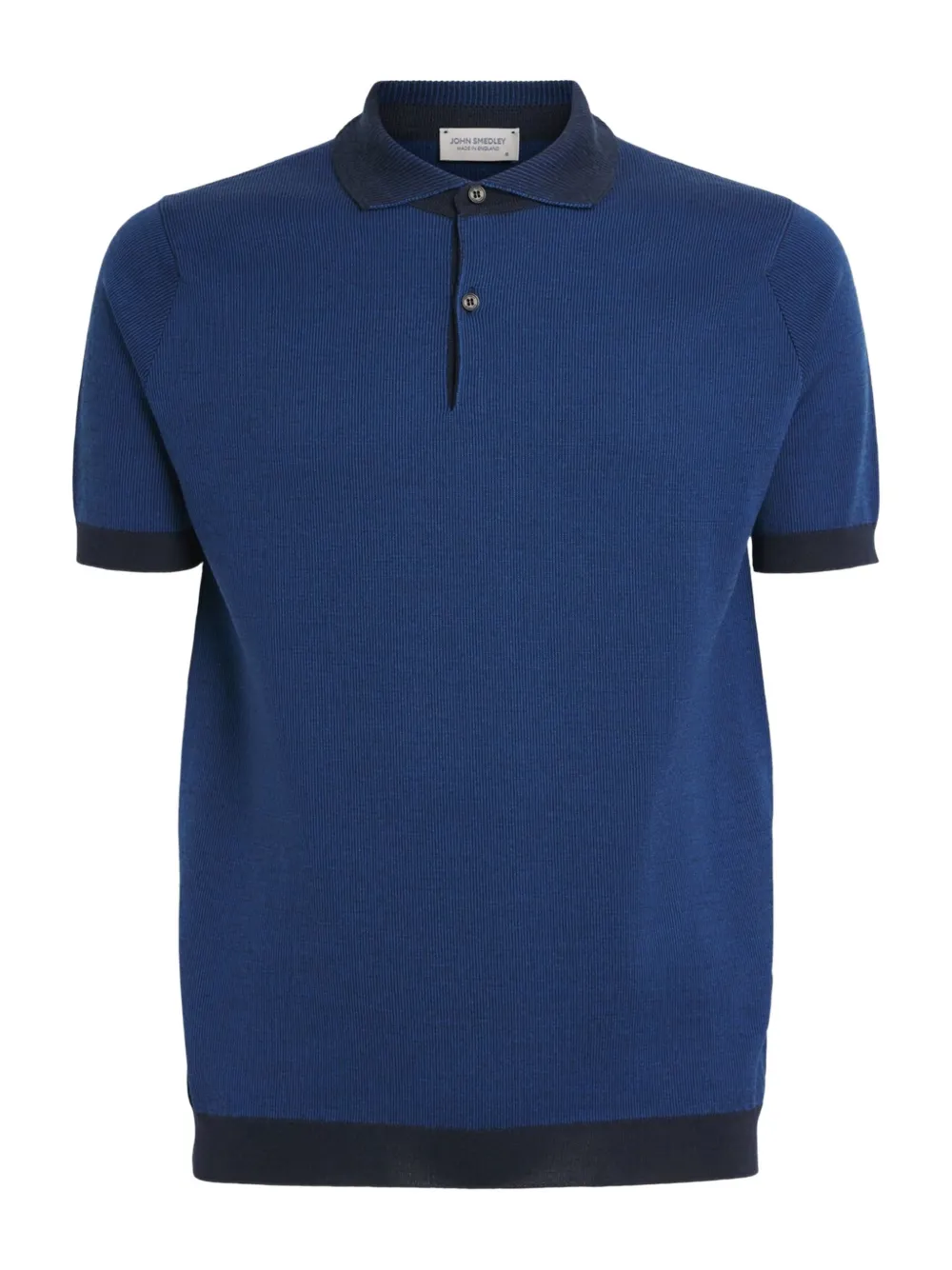 John Smedley Grenock poloshirt van merinowol Blauw
