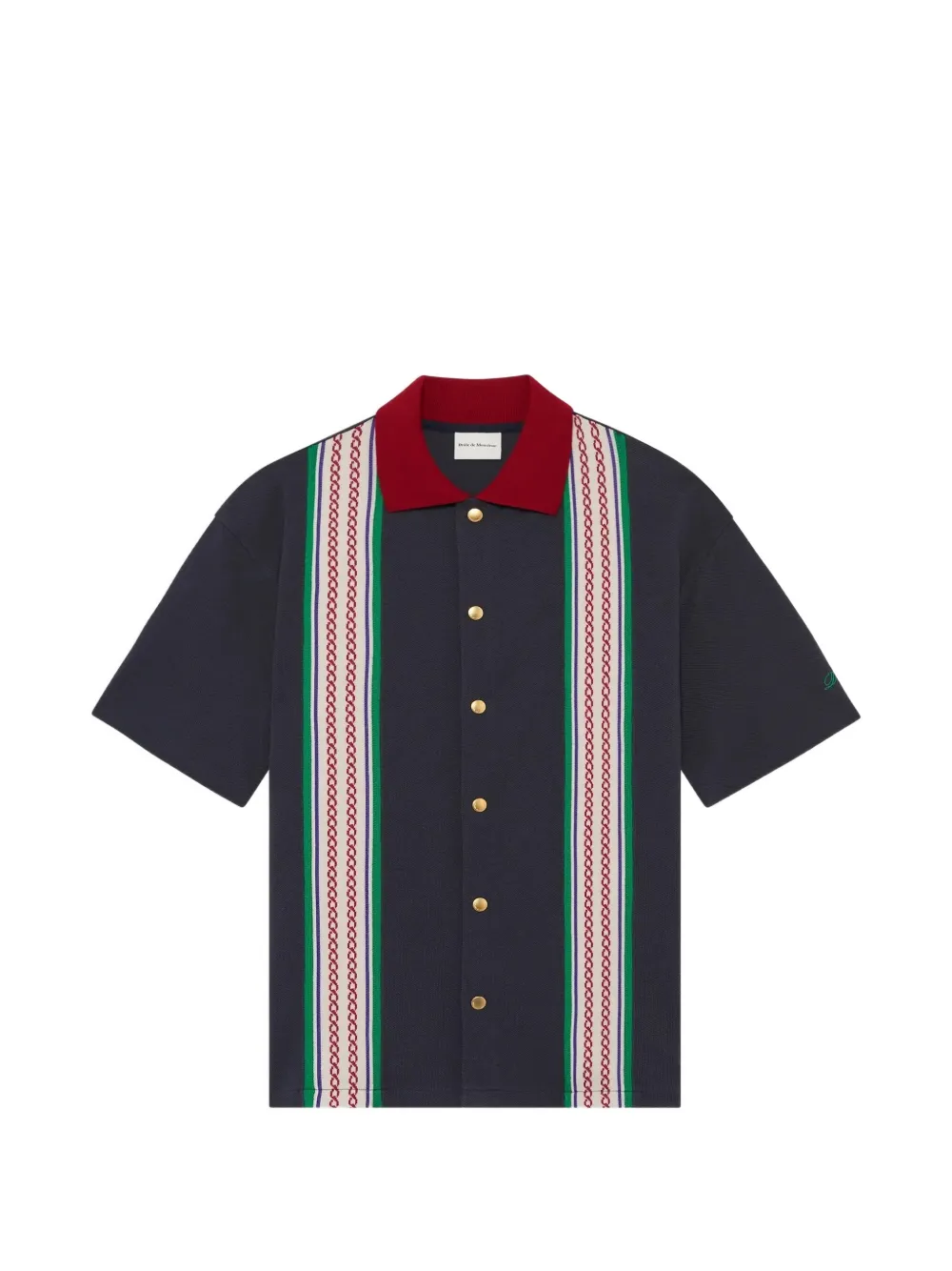 Drôle De Monsieur stripe-detail button-up shirt