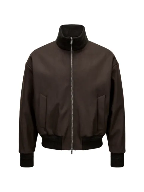 Barena ribbed-trim zip-up jacket