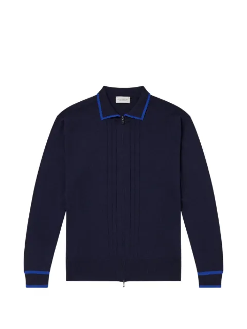 John Smedley zip-up knitted cardigan