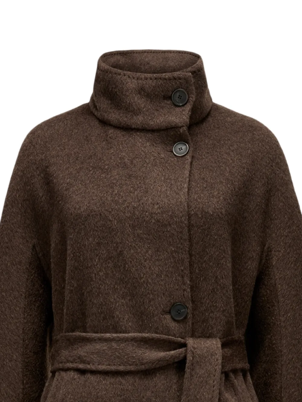 Arma Bodhi wollen jas met ceintuur Bruin