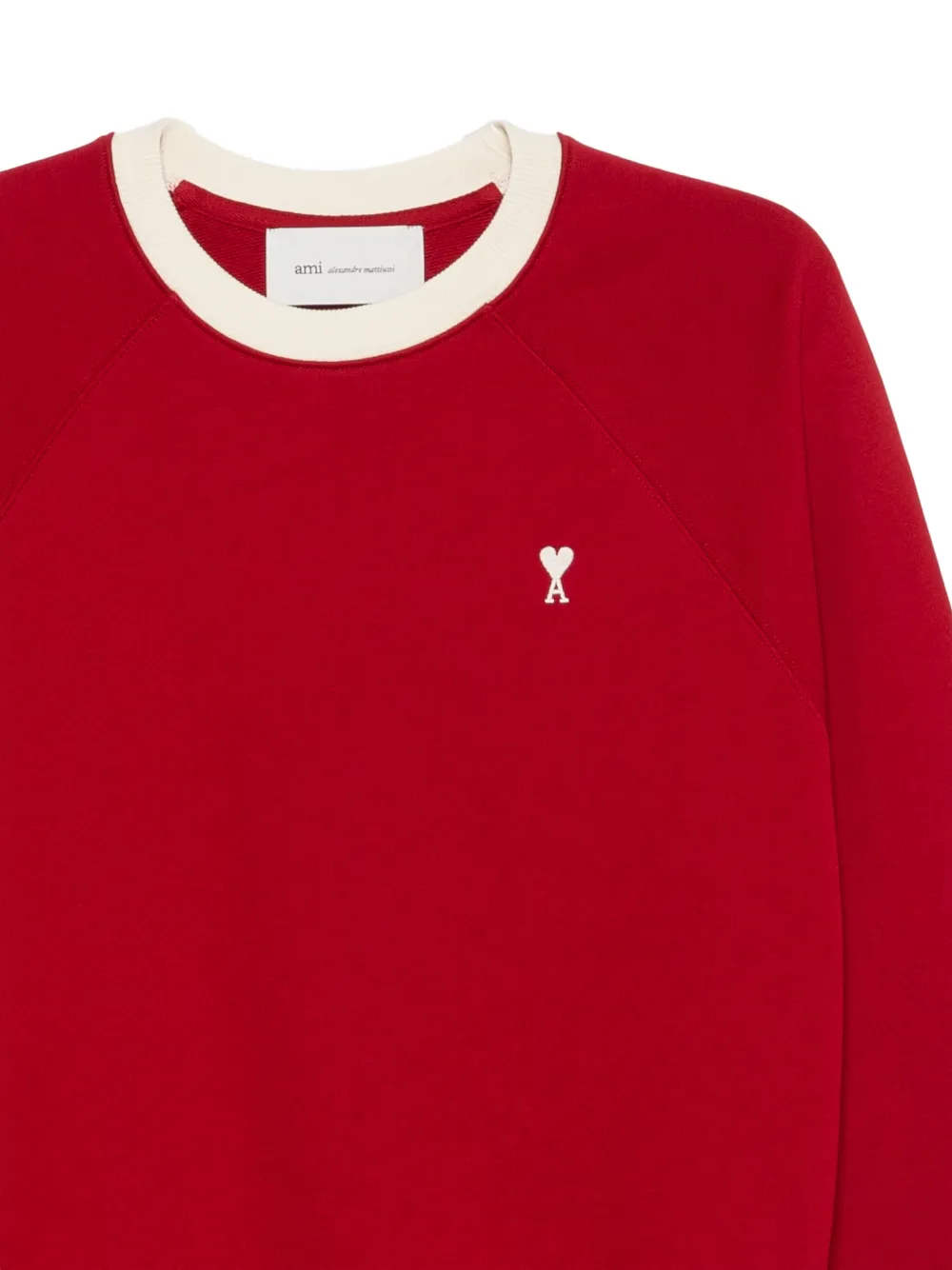 AMI Paris Ami de Coeur trui met raglan mouwen Rood