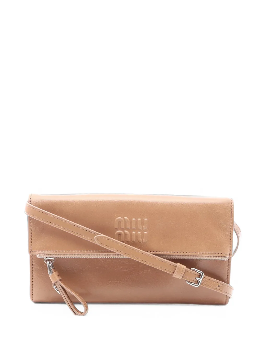 Miu Miu Pre-Owned 2020s Vitello Shine shoulder bag - Toni neutri