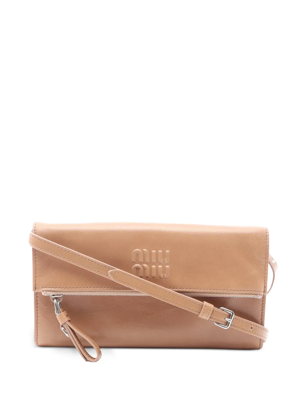 Miu Miu Pre-Owned 2020s Vitello Shine shoulder bag - Toni neutri
