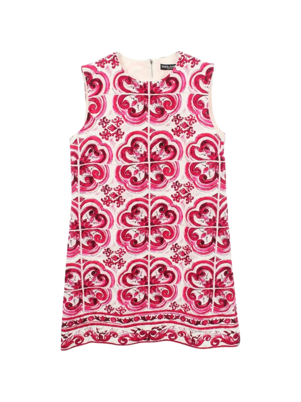 Dolce & Gabbana Pre-Owned 2010s Majolica-print sleeveless mini dress - Rosa