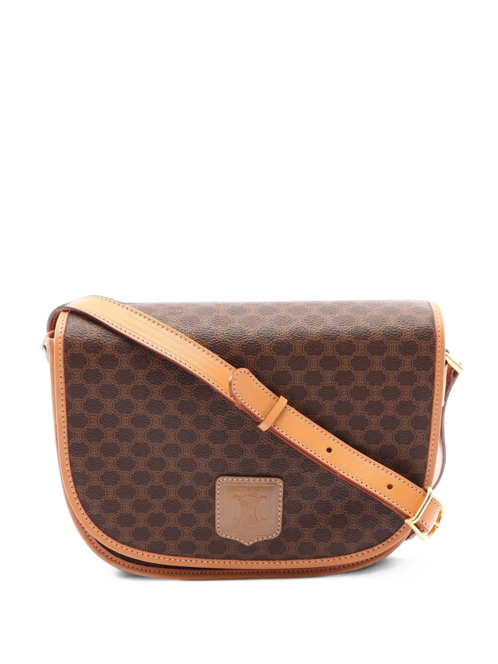 Celine Pre-Owned 2000s Macadam shoulder bag - Marrone