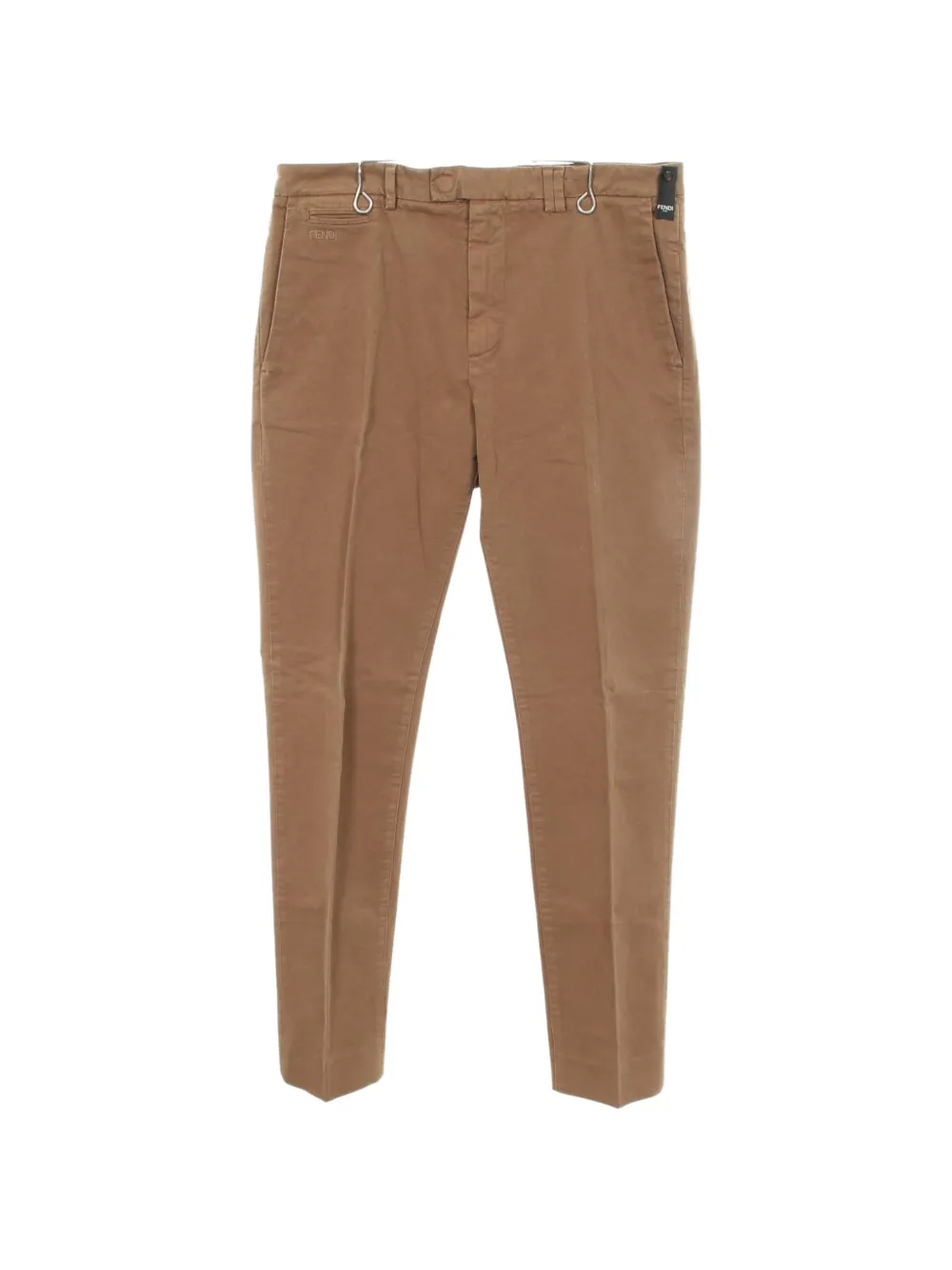 Fendi Pre-Owned 2010s logo embroidered trousers - Marrone