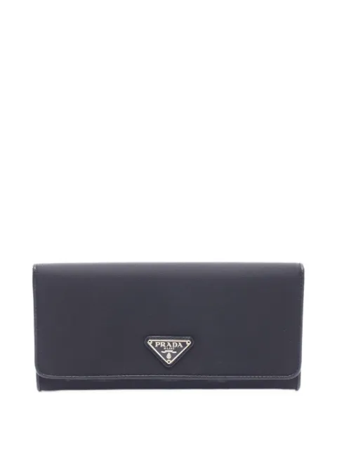 Prada Pre-Owned 2010s Triangle logo long wallet