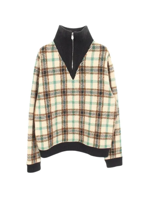 Hermès Pre-Owned 2010s check half-zip sweater