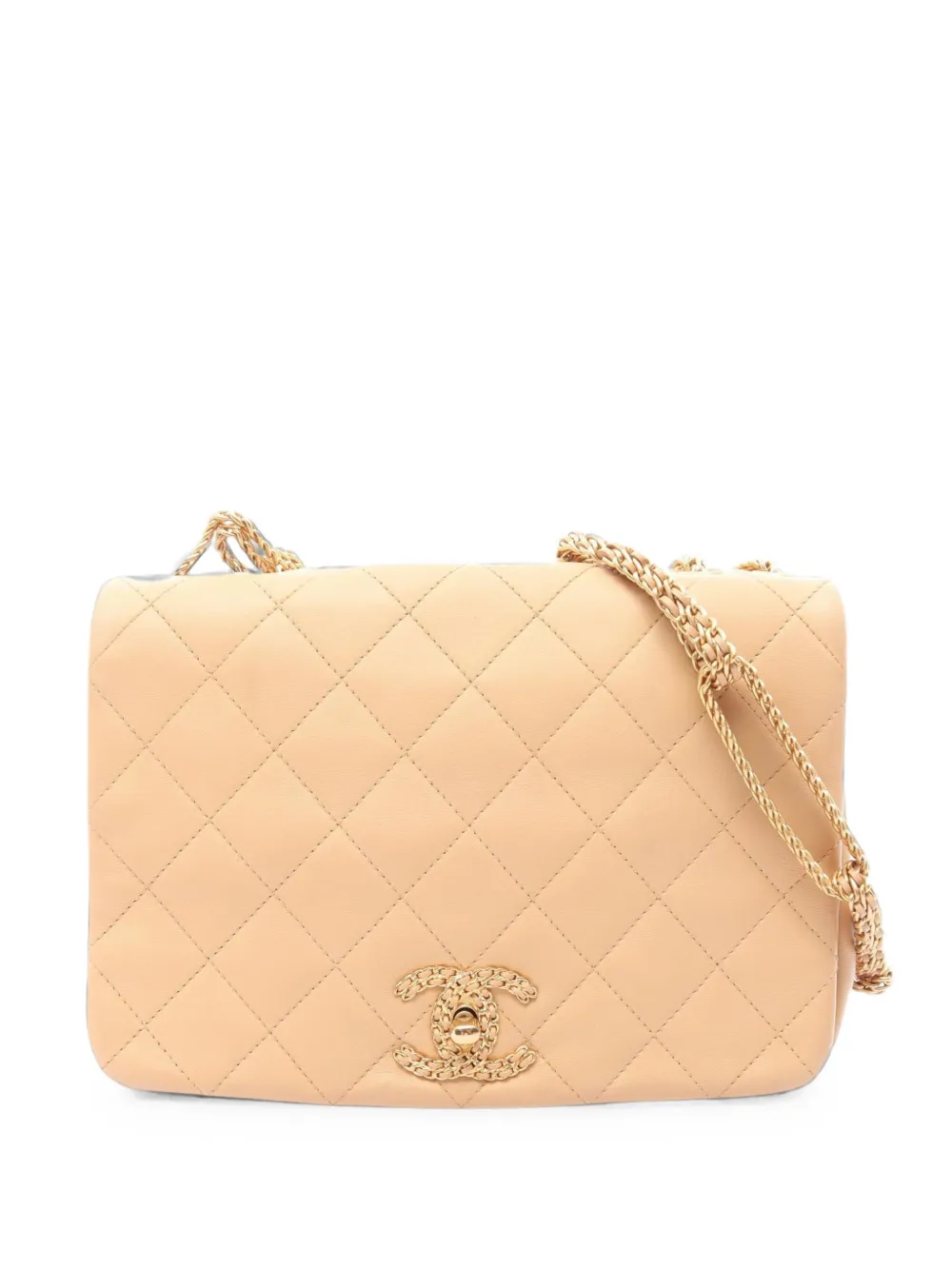 CHANEL Pre-Owned Matelassé chain shoulder bag - Toni neutri