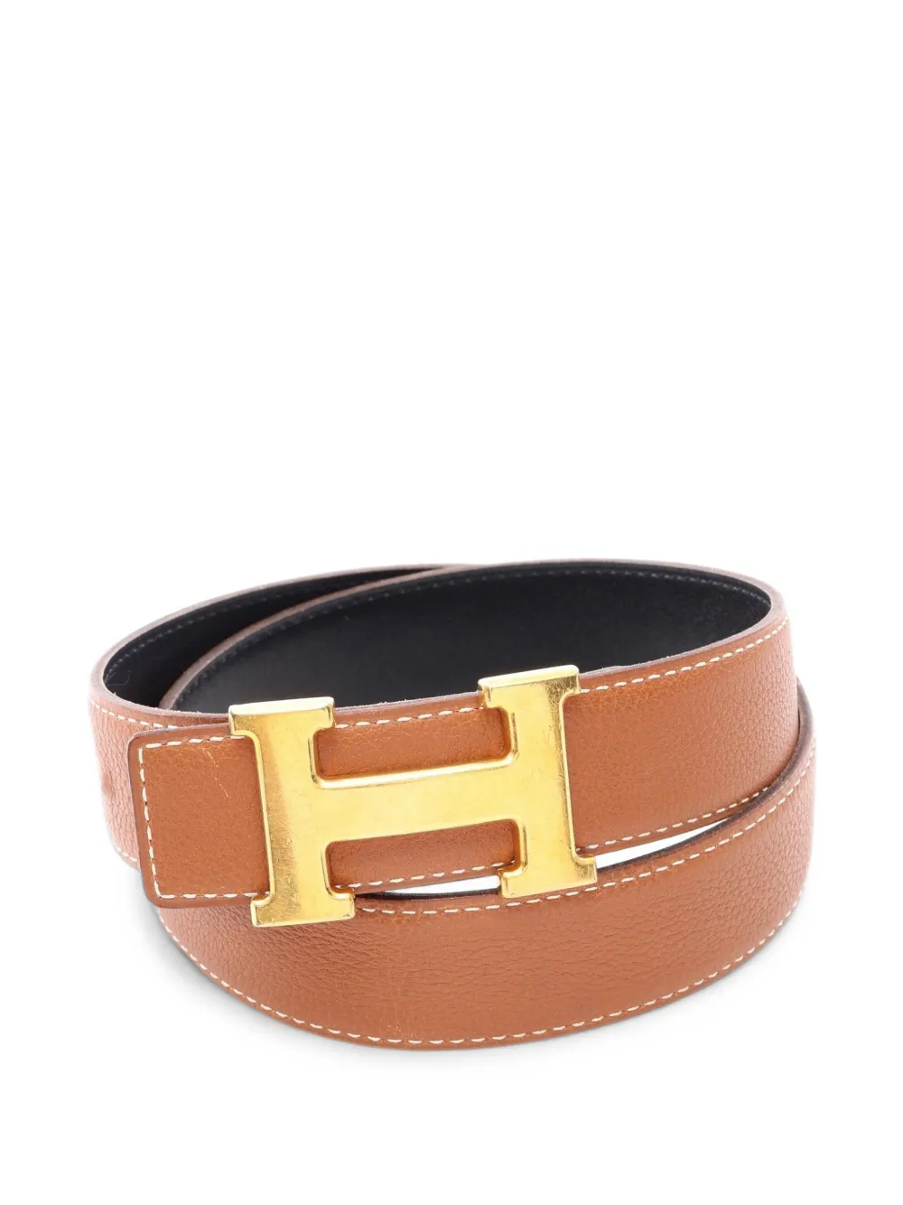 Hermès Pre-Owned 2003 Constance H-belt reversible belt - Marrone
