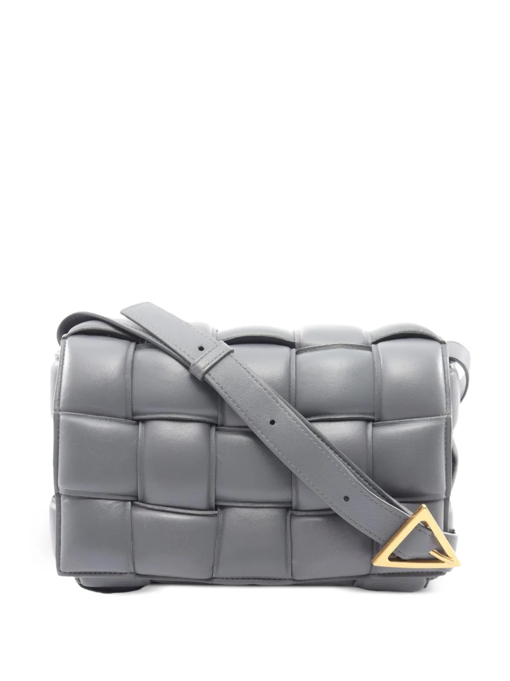 Bottega Veneta Pre-Owned 2010s Cassette Maxi Intrecciato Schultertasche - Grau
