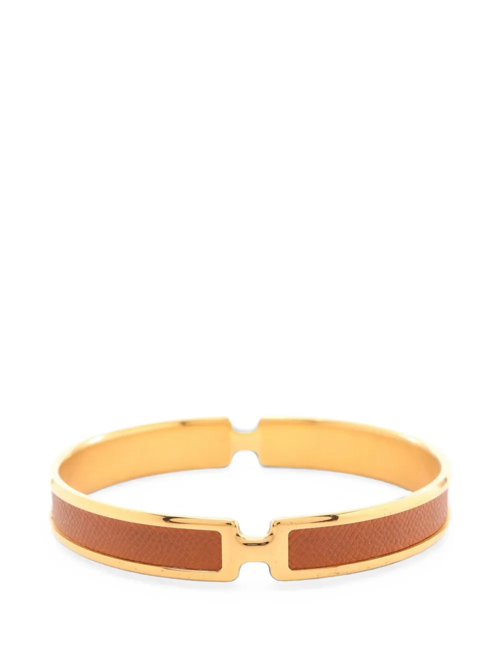 Hermès Pre-Owned 2010s Olympe leather bangle - Oro