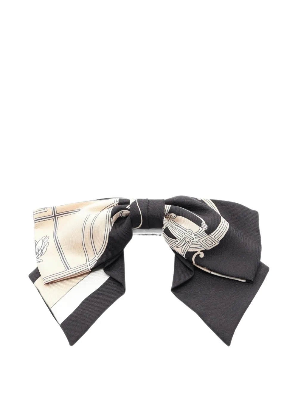 Hermès Pre-Owned 2010s Ex-Libris ribbon barrette - Nero