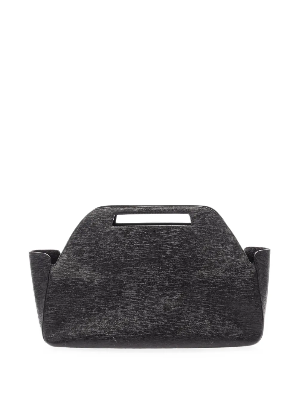 Loewe Pre-Owned 2010s cut-out leather clutch bag - Nero