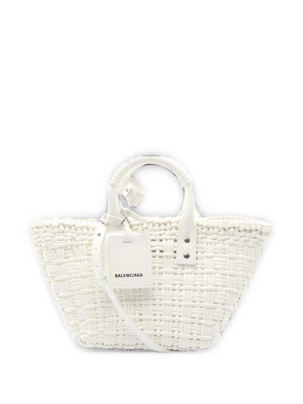 Balenciaga Pre-Owned 2010s xs Bistro basket tote bag - Bianco