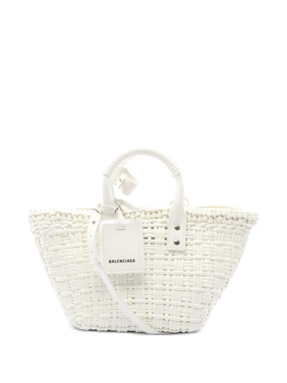 Balenciaga Pre-Owned 2010s XS Bistro Basket Handtasche - Weiß