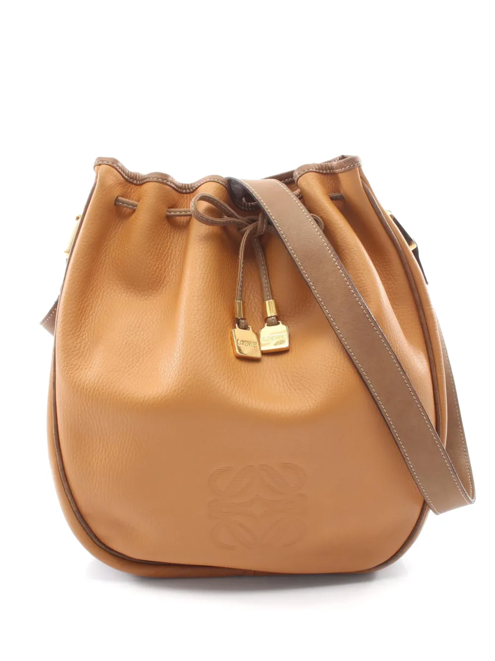 Loewe Pre-Owned 2000s Anagram bucket shoulder bag - Arancione