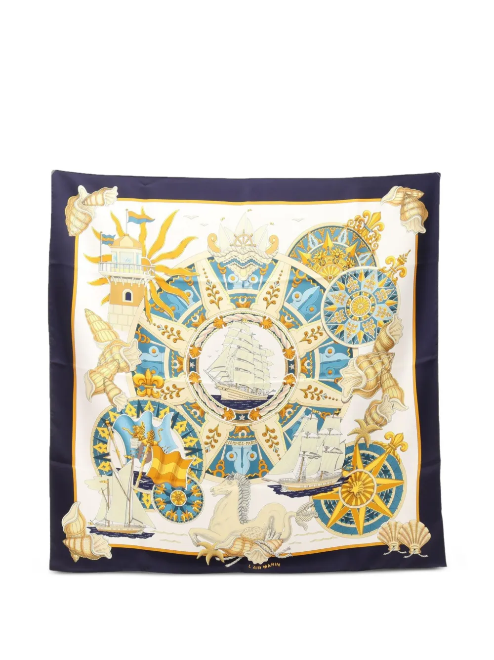 Hermès Pre-Owned 2010s L'Air Marin scarf - Bianco