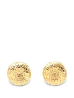 CHANEL Pre-Owned ココマーク カメリア ピアス | ゴールドトーン