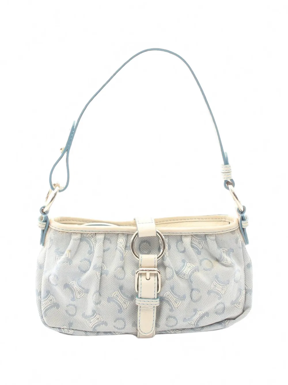 Celine Pre-Owned 2000s Paris Macadam buckle shoulder bag - Blu