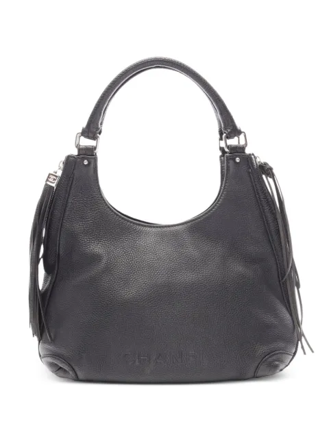 CHANEL Pre-Owned 2003-2004 logo-embossed leather tote bag