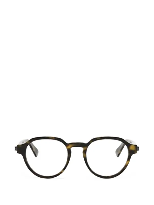 Bvlgari Tortoiseshell-effect Round-frame Glasses in Brown