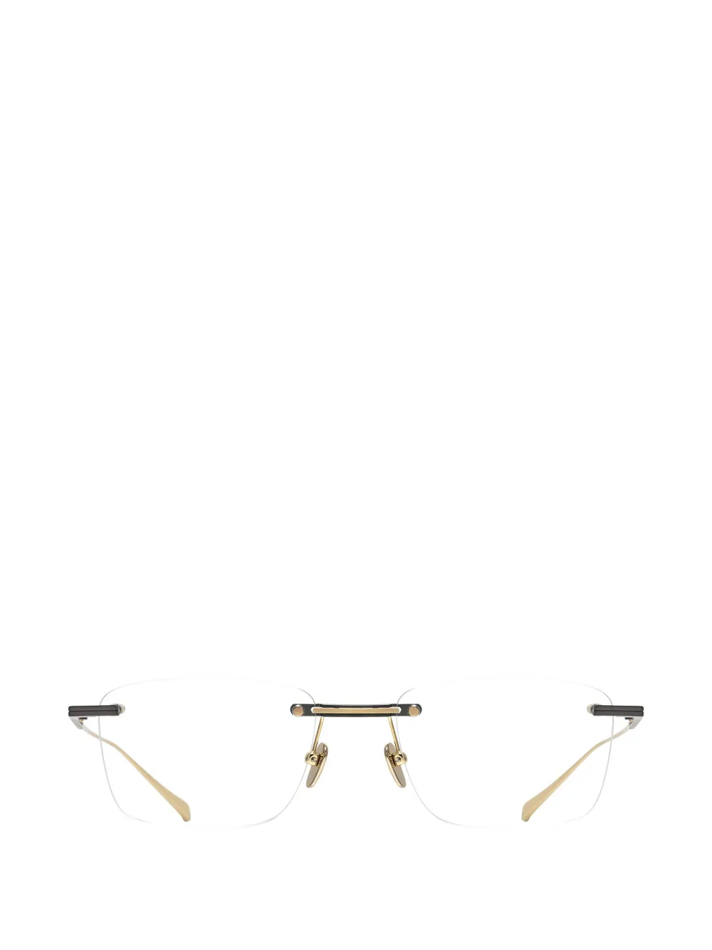 Masunaga Ludlow rectangle-frame glasses | Gold | Image 1
