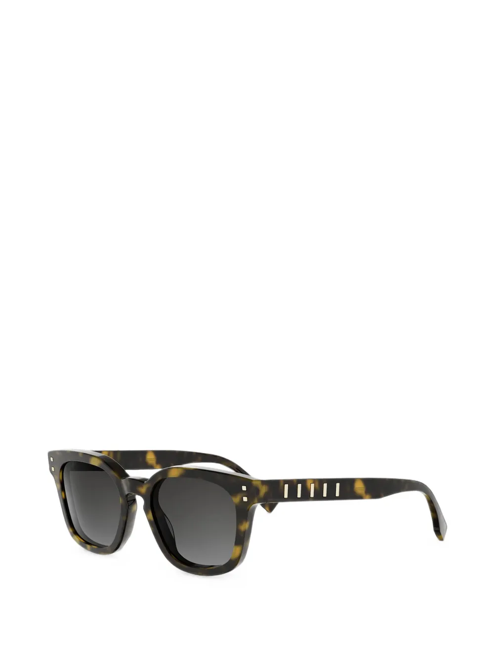 FENDI Zonnebril met vierkant montuur Bruin