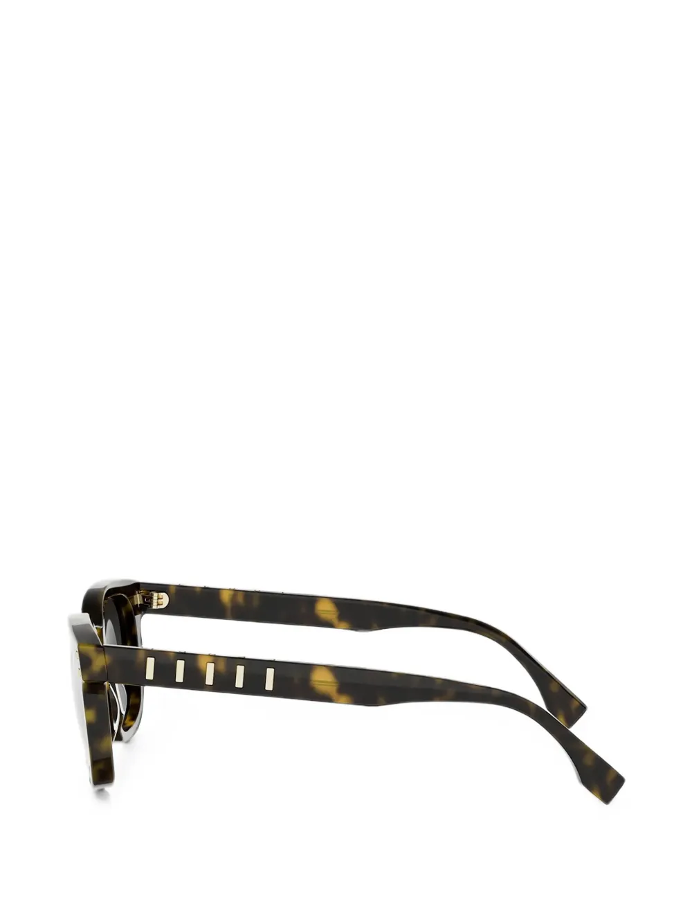 FENDI Zonnebril met vierkant montuur Bruin