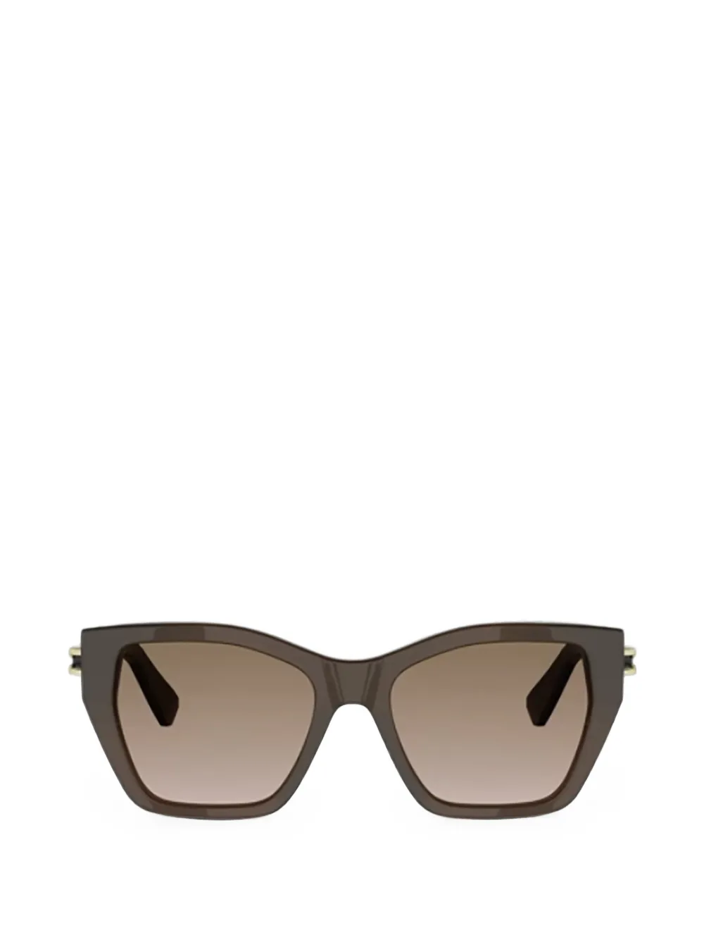 Bvlgari geometric-frame sunglasses - Marrone