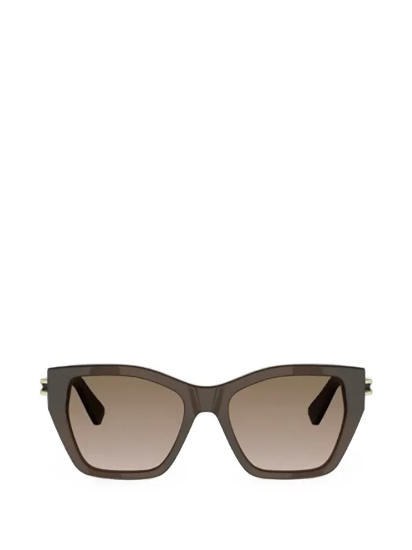 Bvlgari Geometric-frame Sunglasses in Brown