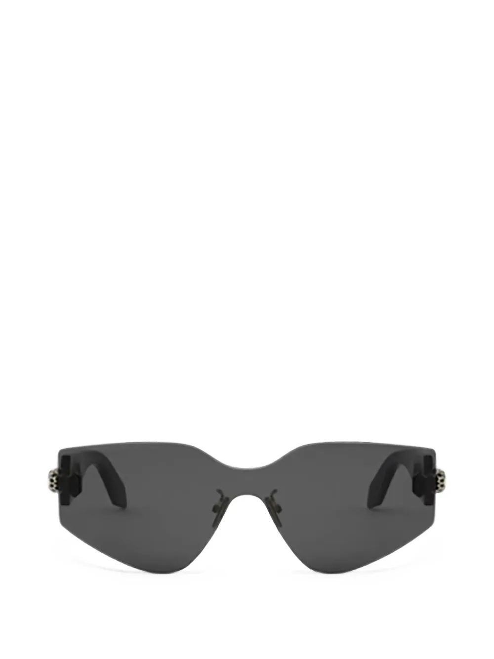 Bvlgari Serpenti Sonnenbrille mit geometrischem Gestell - Schwarz
