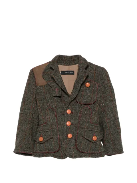 DSQUARED2 2000s tweed patterned jacket