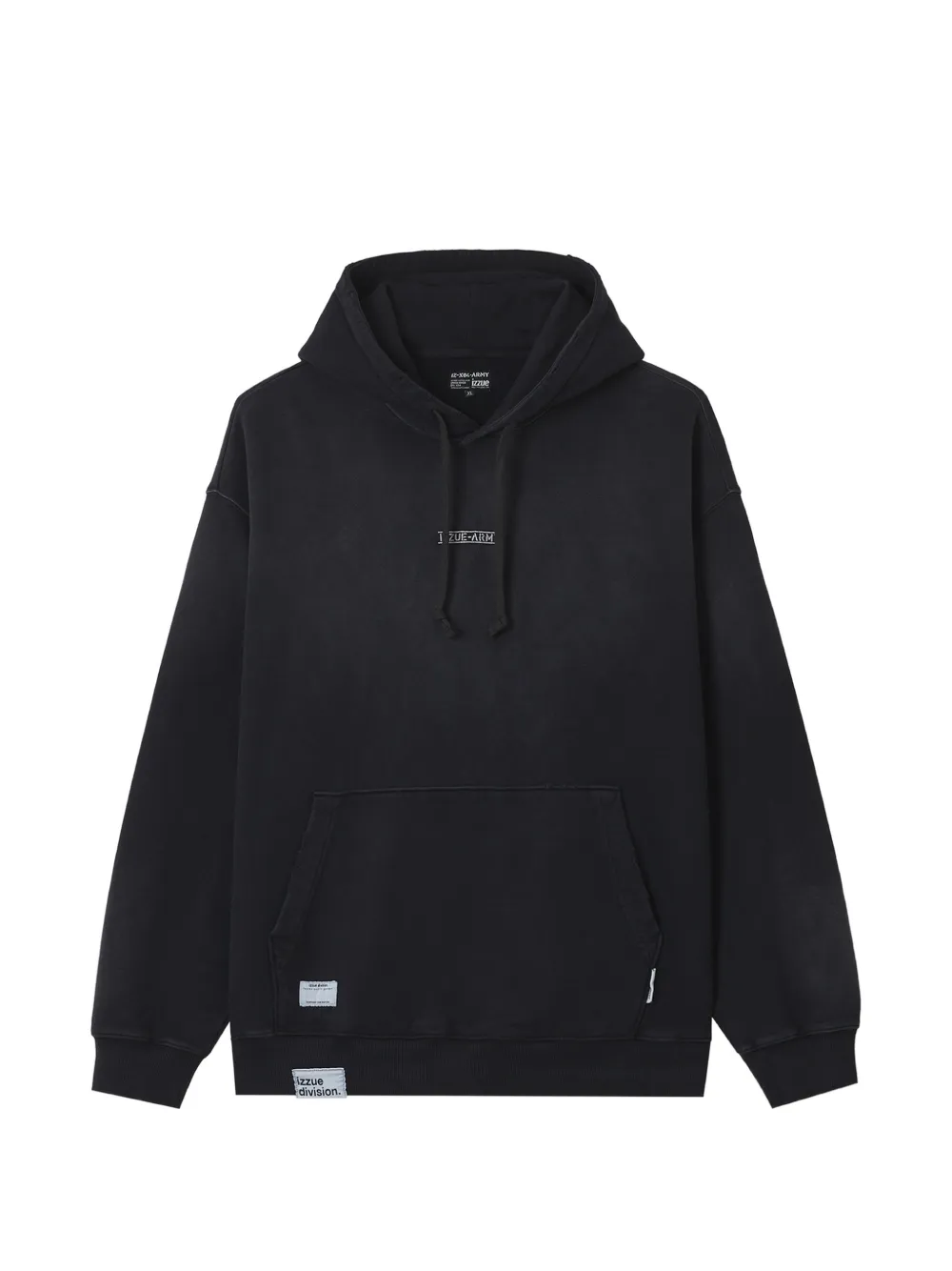 izzue logo-embroidered drawstring hoodie