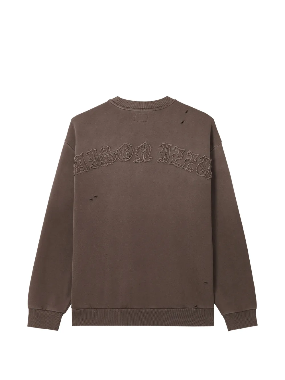 izzue Sweater met logopatch Bruin