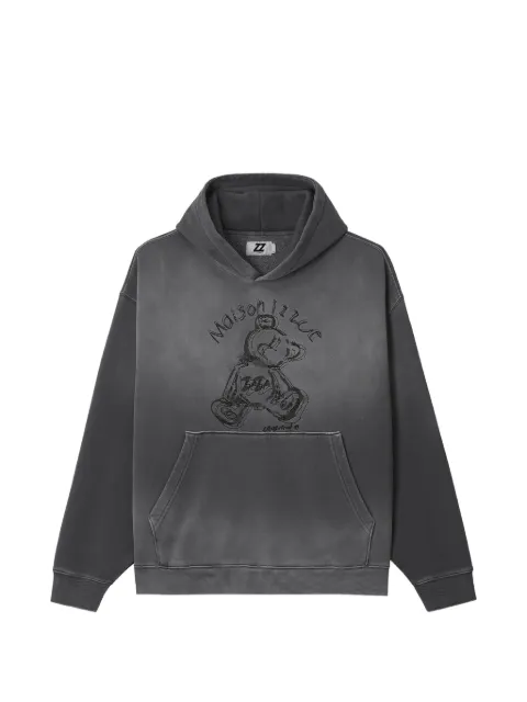 izzue sudadera de algodón con capucha y estampado gráfico