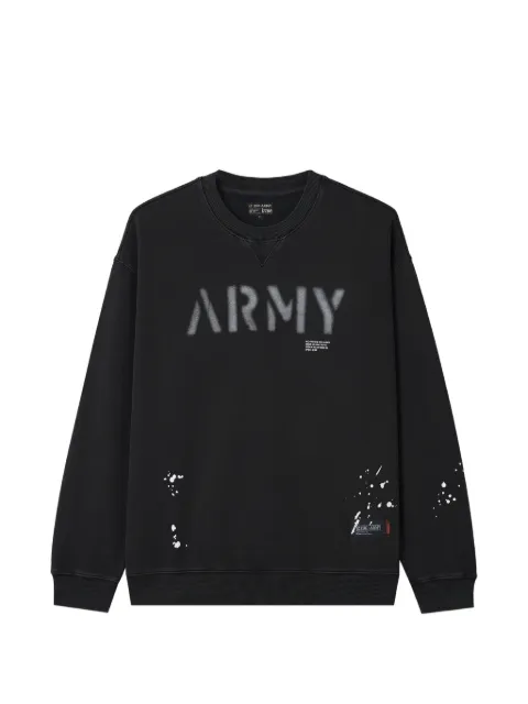 izzue paint-splatter logo-print sweatshirt