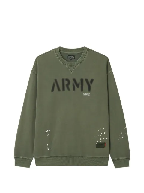 izzue paint-splatter logo-print sweatshirt