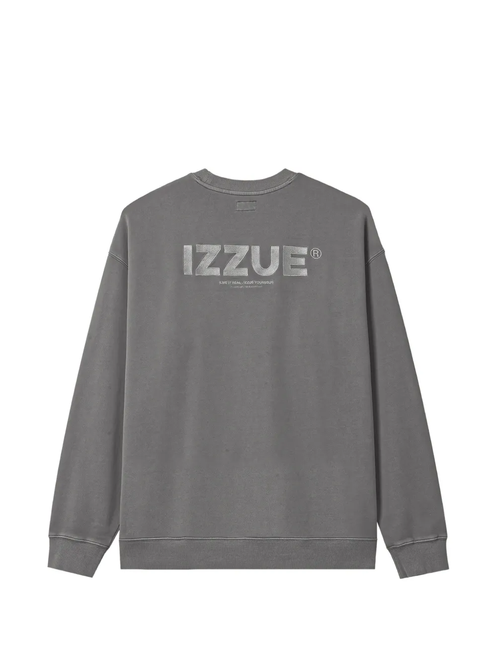 izzue Katoenen sweater met logoprint Grijs