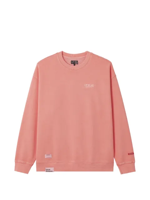 izzue logo-print cotton sweatshirt