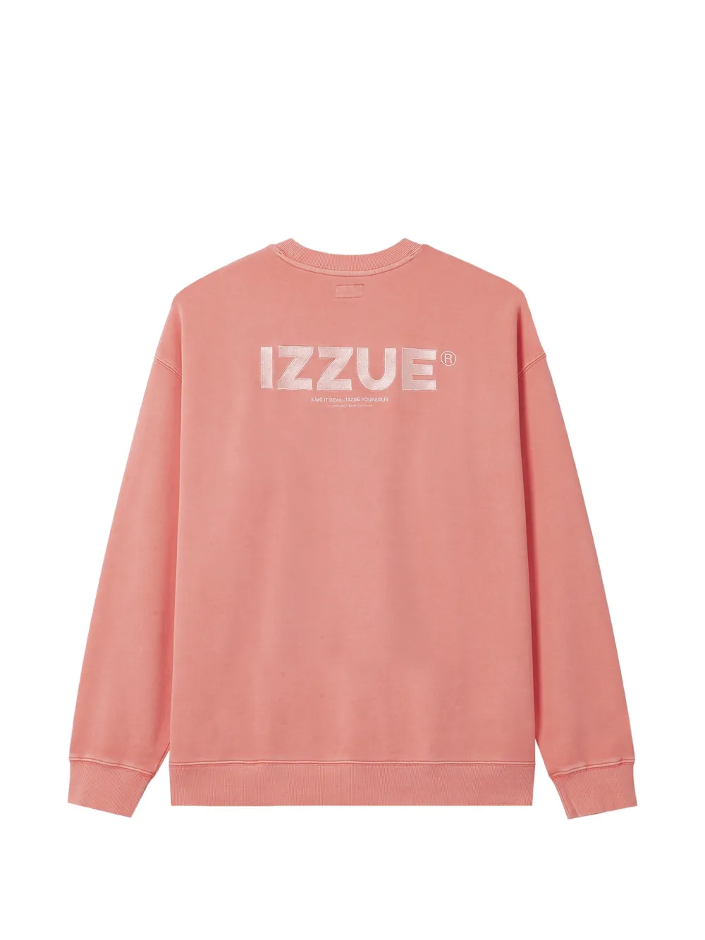 izzue Katoenen sweater met logoprint Roze